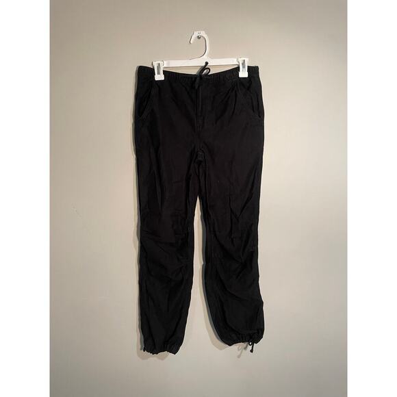 Aritzia TNA Black Cargo Drawstring Jogger Pants Size XS - Picture 1 of 11
